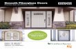 Smooth Fiberglass Doors - Feather River Doors · 2020. 2. 21. · Vidriera completa 3/4 Oval Óvalo de 3/4 Half Lite Vidriera por la mitad Fanlite Vidriera en abanico $699 SINGLE
