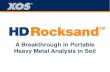 A Breakthrough in Portable Heavy Metal Analysis in Soil - XOS · 2017. 11. 20. · XOS Quantify LOD（ppm） (5 – 15 minute measurement) XOS Screening LOD（ppm） (1 minute measurement)