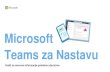 Microsoft Teams za Nastavu€¦ · Microsoft Teams za Nastavu | Vodič za osnovne informacije potrebne učenicima Prijavljivanje u Teams 1. Idite na stranicu Office.com i prijavite