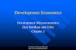 Development Microeconomics (by) Bardhan and Udry Chapter 2 · 2015. 1. 27. · Substituting equations [3]-[5] in equation [2]: [1] Max U(c 1, c 2, l 1, l 2) Sub to [7] p(c 1 + c 2)