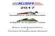 IGSA World of Downhill Skateboarding - 2017 · 2017. 6. 2. · PUBLISHED JUNE 1, 2017 BY THE IGSA RULES SUBCOMMITTEE. The Rules and Regulations & Technical Inspection Manual have