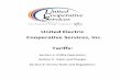 United Electric Cooperative Services, Inc. Tariffs 11052020_0.pdf101. Description of Electric Utility Operations. 101.1 Organization. United Electric Cooperative Services, Inc. (“Cooperative”)