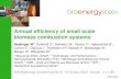 Annual efficiency of small scale biomass combustion systems...Annual efficiency of small scale biomass combustion systems Haslinger W 1, Schmidl C , Schwarz M 1, Verma V , Hebenstreit