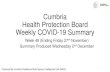 Cumbria Health Protection Board Weekly COVID-19 Summary€¦ · Cumbria Integrated Care (NCIC) and University Hospitals of Morecambe Bay NHS Foundation Trust (UHMB) decreased from