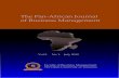 The Pan-African Journal of Business ManagementVol 3. No 1. July 2019 i EDITORIAL NOTE This is the third volume, first issue of the Pan-African Journal of Business Management (PAJBM)