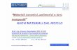 ﬁMateriali ceramici, polimerici e loro - FIRST · 2006. 4. 7. · ﬁMateriali ceramici, polimerici e loro compositiﬂ NUOVI MATERIALI DAL RICICLO Prof. ing. Franco Sandrolini