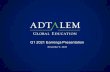 Q1 2021 Earnings Presentation...Net income from continuing operations attributable to Adtalem excluding special items (most comparable GAAP mea sure: net income attributable to Adtalem)
