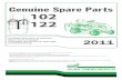 Genuine Spare Parts...Use GLOBAL GARDEN PRODUCT Genuine Spare Parts specified in the parts list for repair and/or replacement. The contents described in the parts list may change due