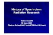 History of Synchrotron Radiation Researchcheiron2007.spring8.or.jp/pdf/Sasaki.pdfconcave gratings. The theory of Seya-Namioka monochromator was also based upon Beutler’s paper as