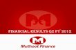 FINANCIAL RESULTS Q2 FY 2012 - Muthoot Finance...2011 YoY Q1 FY 2012 QoQ H1 FY 2012 H1 FY 2011 YoY FY 2011 Rs. Rs. % Growth Rs. % Growth Rs. Rs. % Growth Rs. INCOME Interest Income