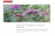 City of Calgary Seed Mixes · industries regarding the use of native plants in seed mixes, how to design a seed mix and how seed mixes perform, especially in an urban environment.