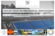 SOLAR HEAT IN INDUSTRIAL PROCESSES...Piping & Valves Control System side Source: Solar Process Heat Generation: Guide to Solar Thermal System Design for Selected Industrial Processes,