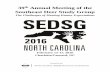 39th Annual Meeting of the Southeast Deer Study Group: The … · 2019. 6. 11. · Southeast Deer Study Group Meetings . Year Location . 1977 Fort Pickett, VA 1979 Mississippi State,