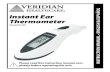 Instant EarThermometer INSTRUCTION MANUAL • ENGLISH ......Instant EarThermometer INSTRUCTION MANUAL • ENGLISH & ESPAÑOLModel 09-340 Please read this instruction manual com-pletely