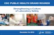 CDC PUBLIC HEALTH GRAND ROUNDS Strengthening a …stacks.cdc.gov/view/cdc/36836/cdc_36836_DS1.pdf7 Over 2,000 laboratory staff Present-Day Scope of Laboratory Science at CDC Over 150