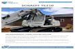 SCHAEFF TE210 - FIRST SQUARE · 2020. 9. 21. · SCHAEFF TE210 UNCOMPROMISING TUNNEL HEADING MACHINE Tunnel heading is extremely hard work. Each project is as an expedition to undiscovered