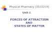 FORCES OF ATTRACTION AND STATES OF MATTER · 2018. 3. 5. · 2 FORCES OF ATTRACTION Intramolecular Forces forces of attraction within the molecule Types Ionic Bonds Transfer of electrons