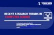 Recent Research Trends in Computer Science