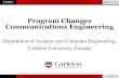 Program Changes Communications Engineering · 2017. 5. 4. · ECOR 2606 Numerical Methods SYSC 4502 Communications Software SYSC 4504 Distributed Processing SYSC 3503 Communication
