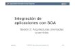 Integración de aplicaciones con SOA...Integración © 2006-2007 Depto. Ciencia de la Computación e IA SOA Especialista Universitario Java Enterprise Integración de aplicaciones