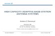 HIGH CAPACITY ADAPTIVE BASE-STATION ANTENNA SYSTEMS WCDMA (Wideband Code Division Multiple Access) â€¢