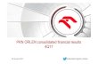 PKN ORLEN consolidated financial resultsbi.gazeta.pl/espi/files/01/8/20180125_071029_1875536490... · 2018. 1. 25. · EBITDA LIFO –impact of factors PLN m Macro: margins and differential: