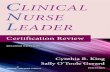 Clinical Nurse Leader Certification Review · Clinical Nurse Leader (AACN CNL) conference on the template she developed for a CNL review course on how to best study for the CNL certification