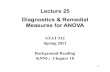 Lecture 25 Diagnostics & Remedial Measures for ANOVA › ~ghobbs › STAT_512 › ...Lecture 25 Diagnostics & Remedial Measures for ANOVA STAT 512 Spring 2011 Background Reading KNNL: