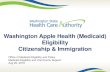 Washington Apple Health (Medicaid) Eligibility Citizenship ......Washington Apple Health Maggie Clay Regional Eligibility Policy Representative Office of Medicaid Eligibility and Policy