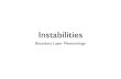 Instabilitieskrueger/6220/Instabilities.pdfHydrodynamic Instability • An instability exists if a small disturbance grows in amplitude. • Shear Instabilities • Stratiﬁed Shear