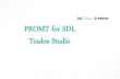 PROMT для SDL Trados StudioSDL_Trados_ppt_en_new.pdf · 2020. 10. 20. · PROMT for SDL Trados Studio – is a plug-in for integration of PROMT server or desktop translator into