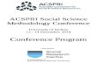 ACSPRI Social Science Methodology Conference 2018 · 2018. 12. 4. · ACSPRI Social Science Methodology Conference 2018 : University of Sydney, 12 – 14 December 2018 sociologists,