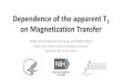 Dependence of the apparent T1 on Magnetization Transfer€¦ · increase of the shorter component (bottom row) with decreasing MT saturation is clear, especially at 7T. The decreasing