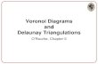 Voronoi Diagrams and Delaunay Triangulationsmisha/Spring16/11.pdf · 2. Compute the Voronoi Diagram of the points, clipped to the unit square. Since: 0,12 2Ὄ , Ὅ = 𝐹𝑖∈𝑉𝑃