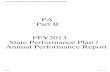 FFY 2013 Part B State Performance Plan (SPP)/Annual ......FFY 2013 Part B State Performance Plan (SPP)/Annual Performance Report (APR) in a representative sample of student files.