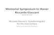 Memorial Symposium to Honor Riccardo Giacconi · 2020. 8. 12. · Memorial Symposium to Honor Riccardo Giacconi May 29-30, 2019 Riccardo Giacconi: Transforming AUI for the 21st Century