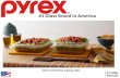 #1 Glass Brand in America · pyrex pyrex 50% deeper hold-everything baking dish TM pile in the pasta plus de place pour vos pâtes espacio para un montón de pasta fit in more fillings