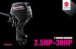 4-STROKE ENGINES 2.5HP–30HP - Suzuki Marine ......SUZUKI GENUINE RIGGING PARTS AND ACCESSORIES Whether you’re looking for optional parts to enhance your boating experience or spare