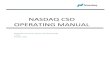 NASDAQ CSD OPERATING MANUALOPERATING MANUAL v.1.23.October, 2020 9 2 Securities settlement market practices Instruments issued and registered in the CSD system are collectively …