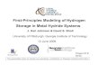 First-Principles Modeling of Hydrogen Storage in Metal Hydride … · 2020. 11. 21. · First-Principles Modeling of Hydrogen Storage in Metal Hydride Systems J. Karl Johnson & David