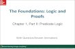 The Foundations: Logic and Proofs - William & Marytadavis/cs243/ch01-IIs.pdf · 2019. 9. 9. · © 2019 McGraw-Hill Education Summary Predicate Logic (First-Order Logic (FOL), Predicate