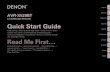 AV SURROUND RECEIVER Quick Start Guide · 2020. 12. 11. · AV-Empfänger von Denon entschieden haben. In dieser Anleitung finden Sie schrittweise Anweisungen für die Einrichtung