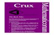 Crux - CMS-SMC · CRUX MATHEMATICORUM is a problem-solving journal at the senior secondary and university undergraduate levels for those who practise or teach mathematics. Jts purpose