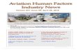 Volume XIV. Issue 09, April 29, 2018 HF News/2018/Aviation Hu… · Industry News ! Volume XIV. Issue 09, April 29, 2018 Hello all, To subscribe send an email to: rhughes@humanfactorsedu.com