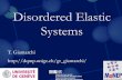 Disordered Elastic Systems - École Normale Supérieurekrzakala/WEBSITE_Cargese/SLIDES/...Domain walls: E. Agoritsas, V. Lecomte, TG, Arxiv:1111.4899, Physica B 407 1725 (2012) Disordered