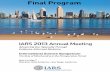 Final Program - IARS · 2018. 6. 8. · 2013 ANNUAL MEETING A FUNDRAISER SUPPORTING ANESTHESIA RESEARCH Sunday, May 5, 2013 6:30pm – 10:00pm (Black Tie Optional) Sheraton San Diego