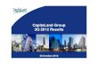 CapitaLand Group 3Q 2012 Results...2012/10/30  · 5 Financials • YTD Sep12 Net Profit S$667.6m, 15% y-o-y – Operating profits S$258.4m, 34% y-o-y 3Q 2012 Net Profit S$148.5m,