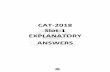 CAT-2018 Slot-1 EXPLANATORY ANSWERS - IMS...exhibited by humans. So if you use similar treatment programmes for treating post-traumatic stress disorder that we use for humans, it might