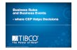 Business Rules and Business Events - where CEP Helps Decisions … · 2019. 1. 9. · important business events and to make the necessary required decisions. The techniques and tools
