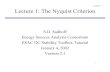 Lecture 1 Lecture 1: The Nyquist Criterion sudhoff/ee631/dcst_lecture1.pdf Lecture 1 1 Lecture 1: The
